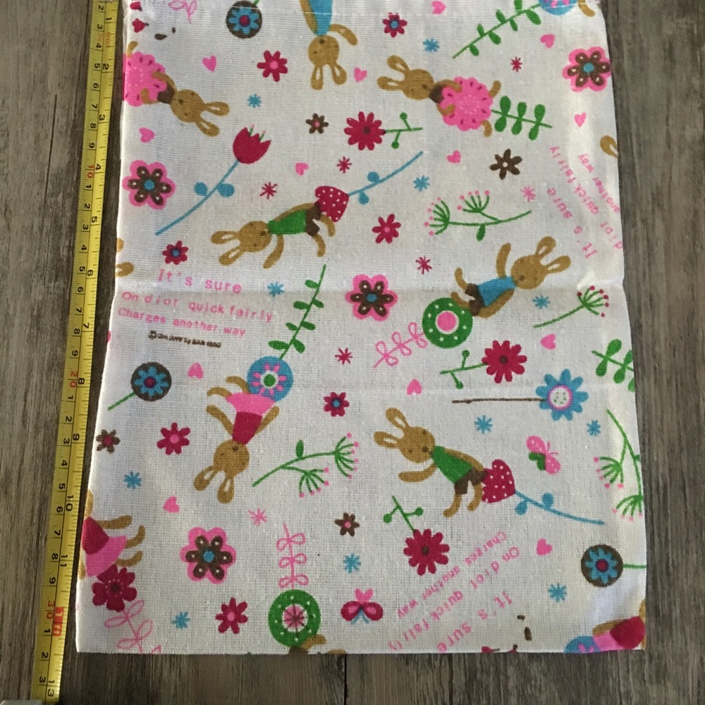 Cotton Reusable Bunny pattern Bags - storage/gift